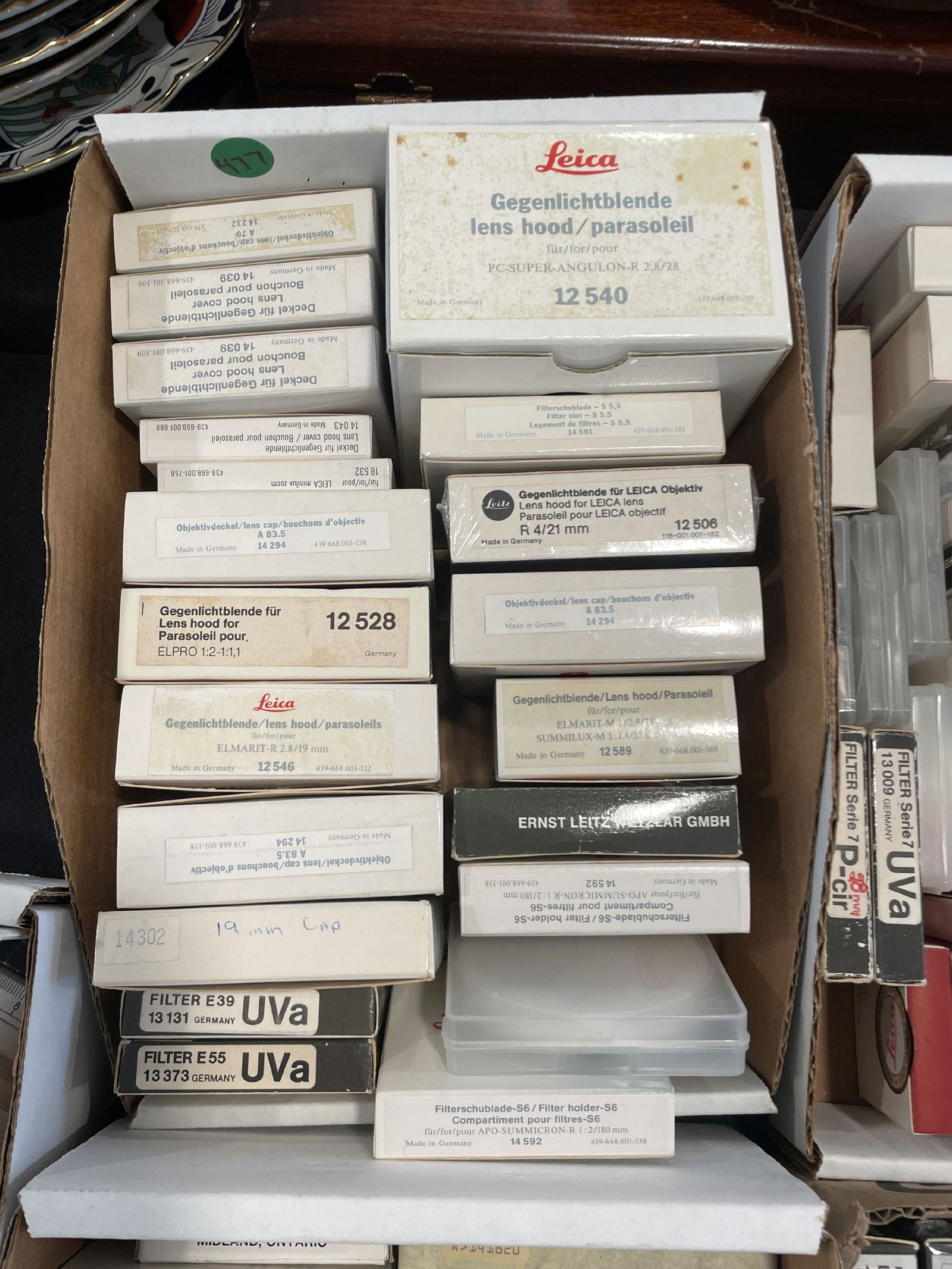 20+ PIECES LEICA MIB HOODS, FILTERS, AND CAPS (1 of 1)