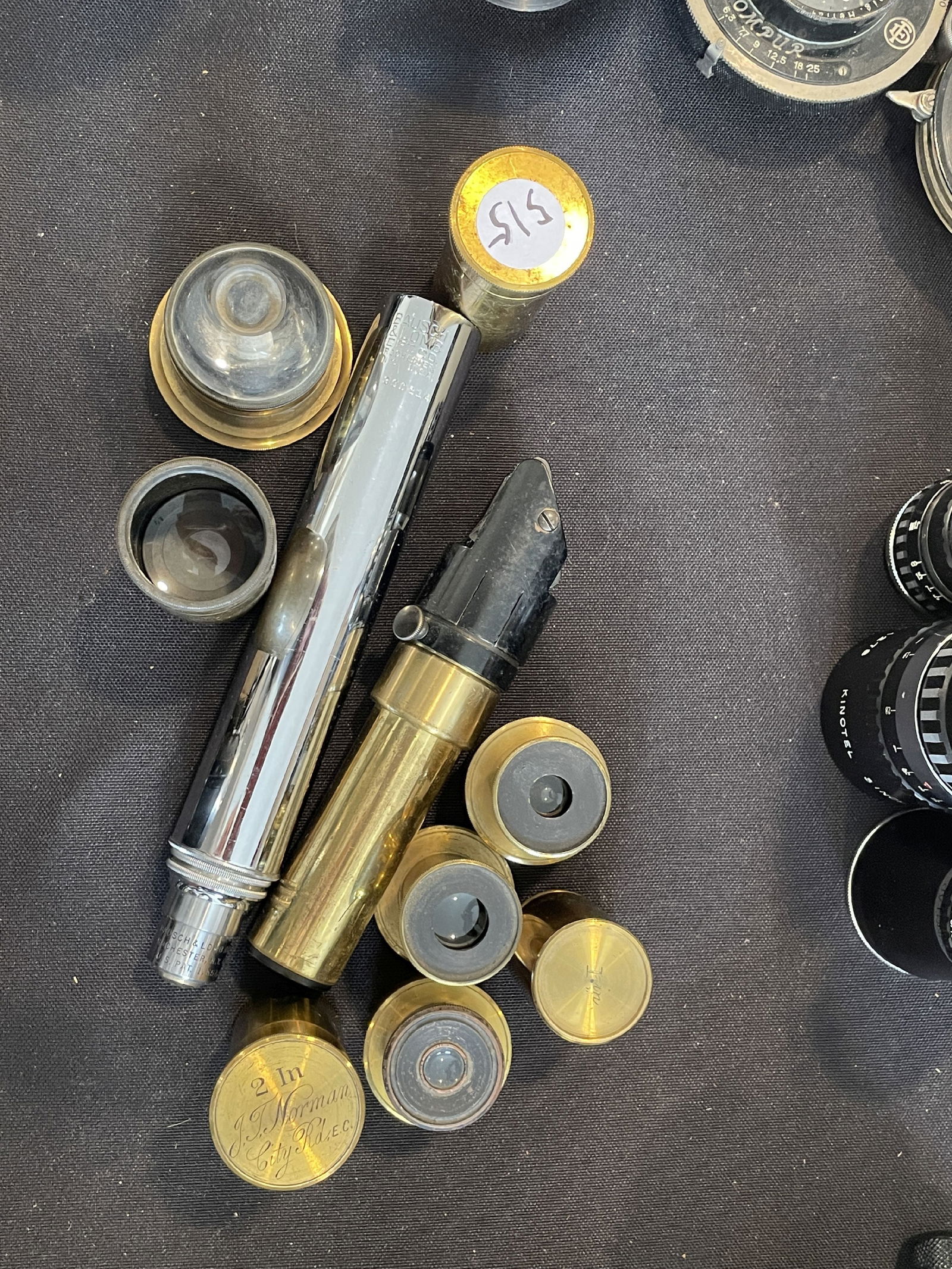 8 VINTAGE BRASS MICROSCOPE LENSES (1 of 5)