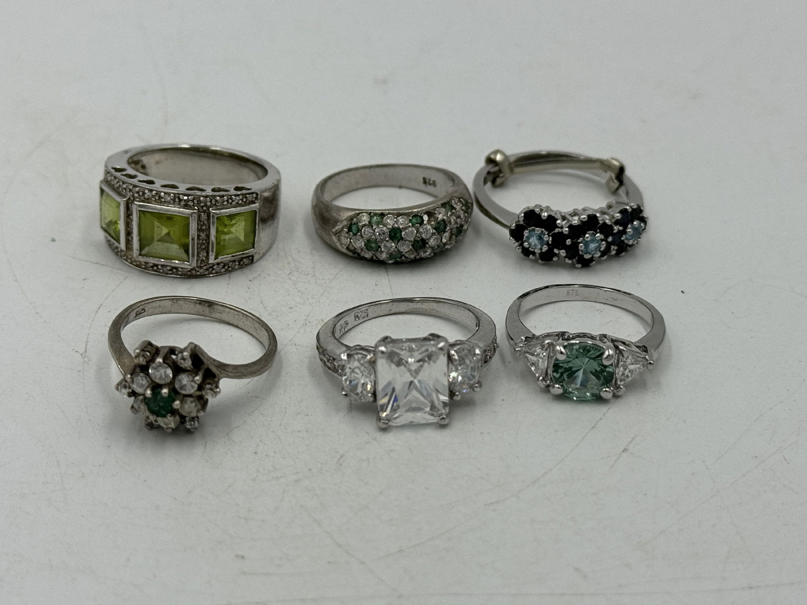 SIX ROSS SIMONS STERLING SILVER GEMSTONERINGS, 28 GRAMS (1 of 6)