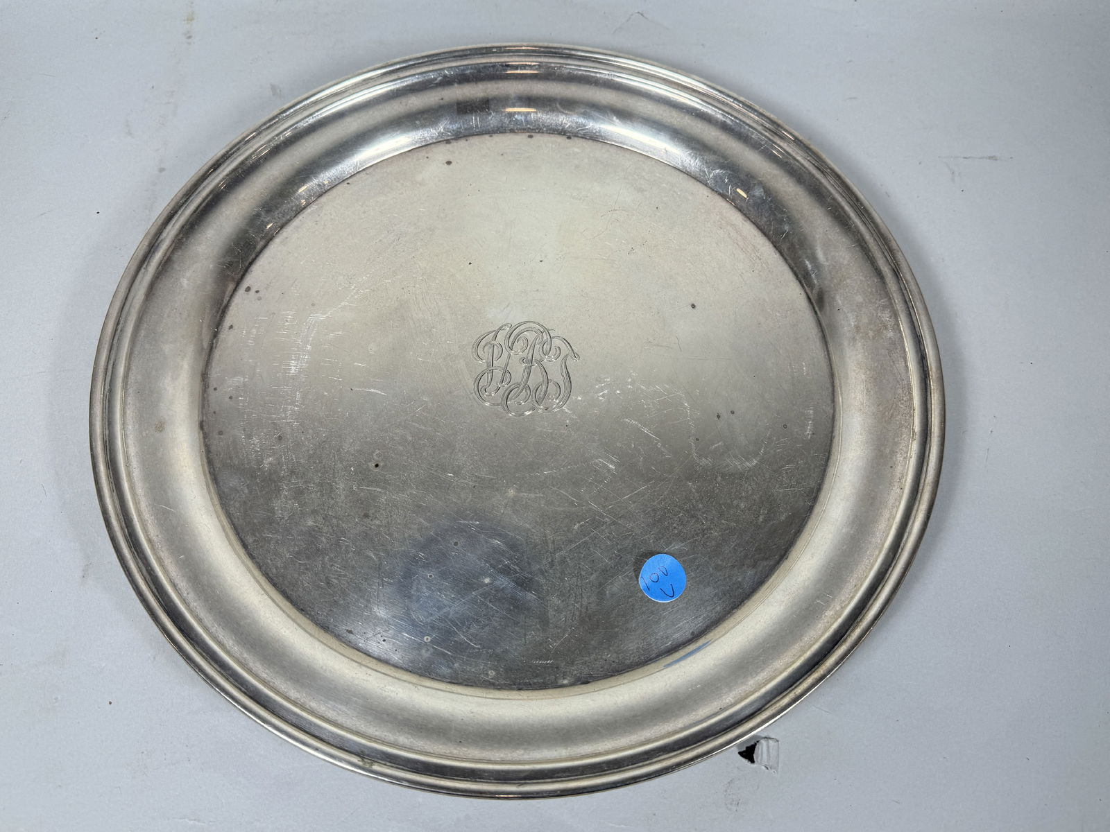 LARGE STERLING SILVER TRAY, 30.4 OZT (1 of 2)