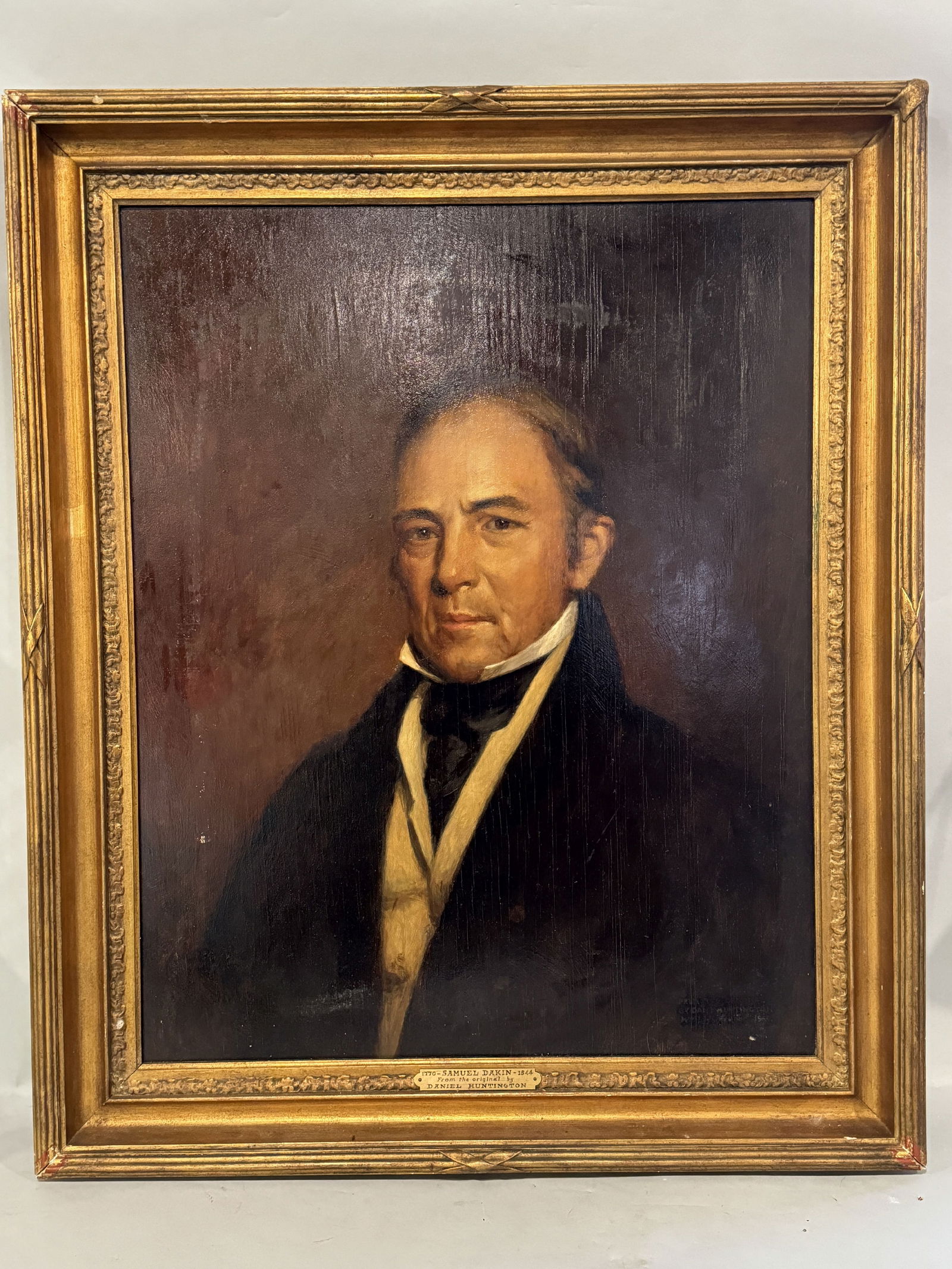 WILLIAM J. WHITTEMORE "PORTRAIT OF SAMUEL DAKIN" OIL ON BOARD. 28" X 35" FRAMED AND 22" X 28" SIGHT (1 of 8)