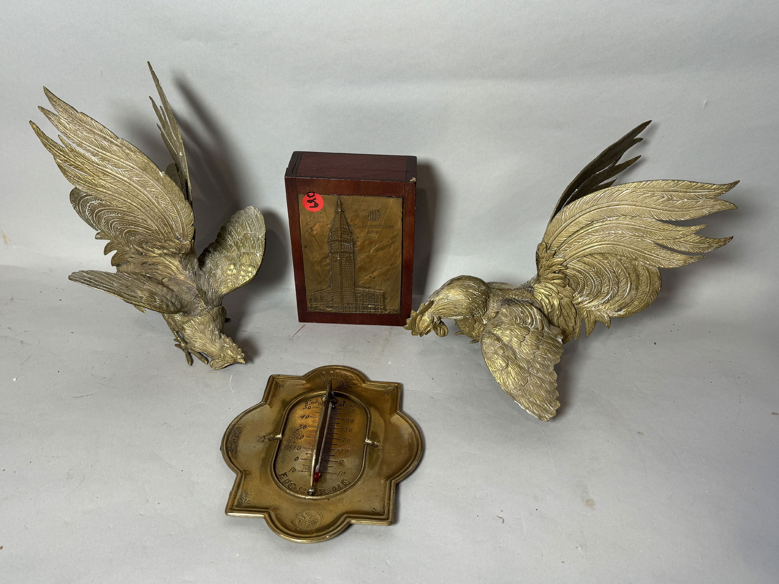 ANTIQUE BRASS TABLE ARTICLES, 10.5" AND SMALLER (1 of 12)