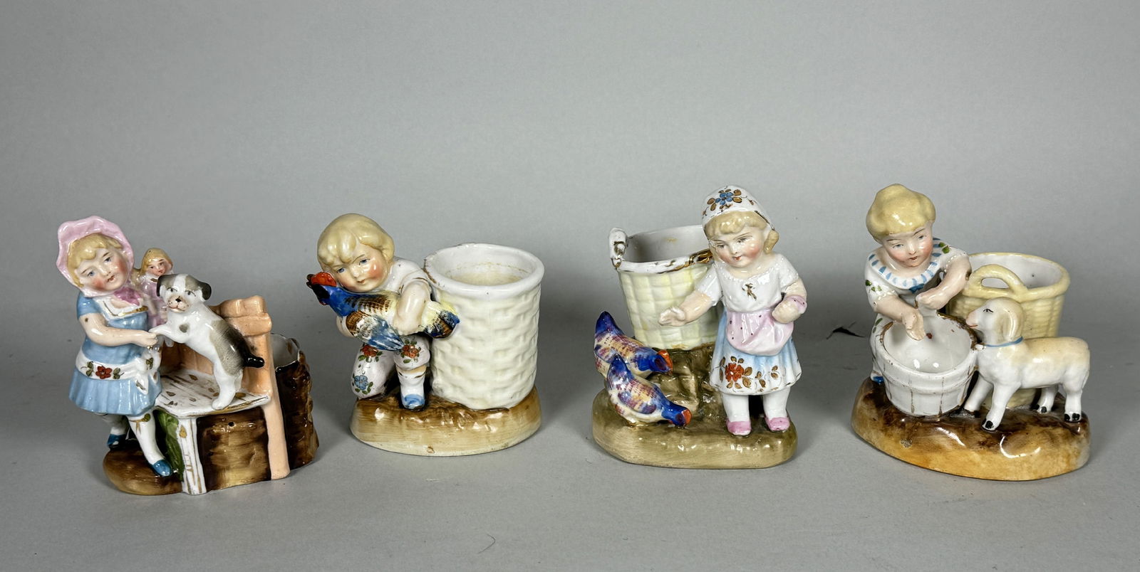 FOUR FIGURAL MATCHSAFES, 4" AND SMALLER (1 of 8)