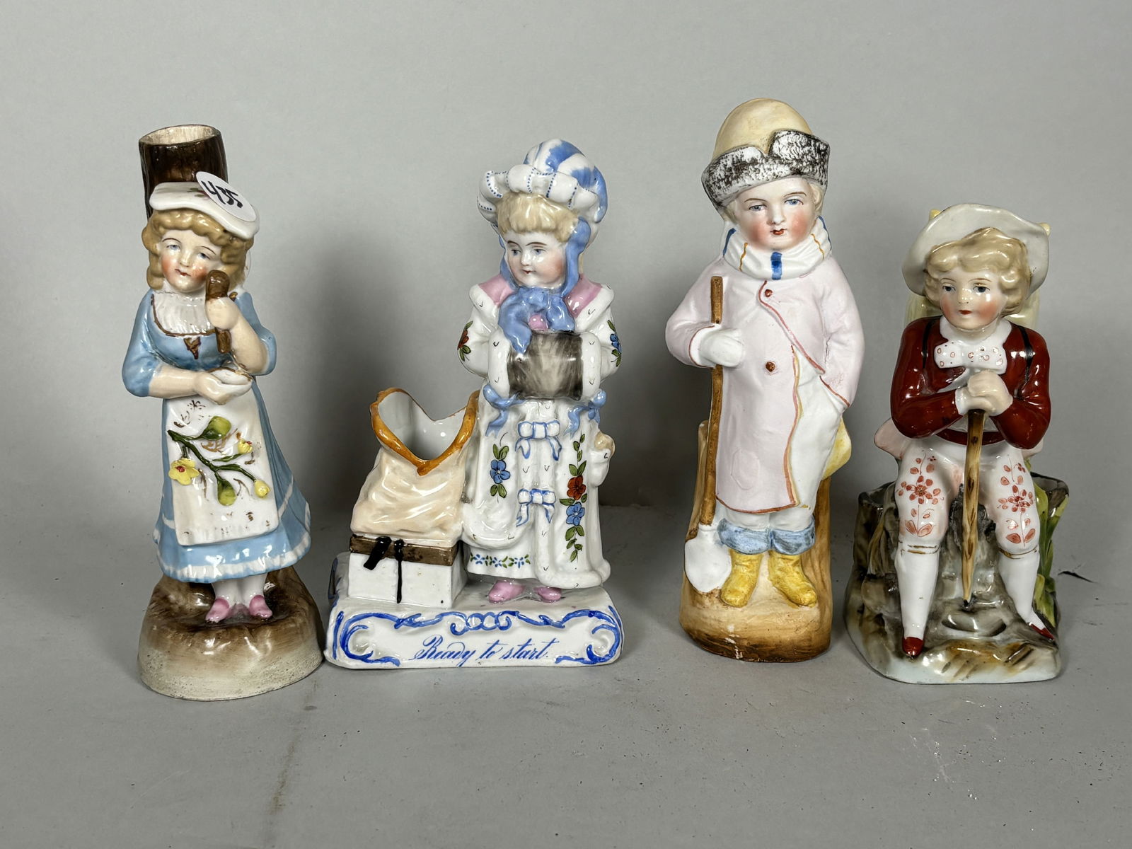 FOUR FIGURAL 19TH CENTURY MATCHSAFES, 6.5" AND SMALLER (1 of 5)