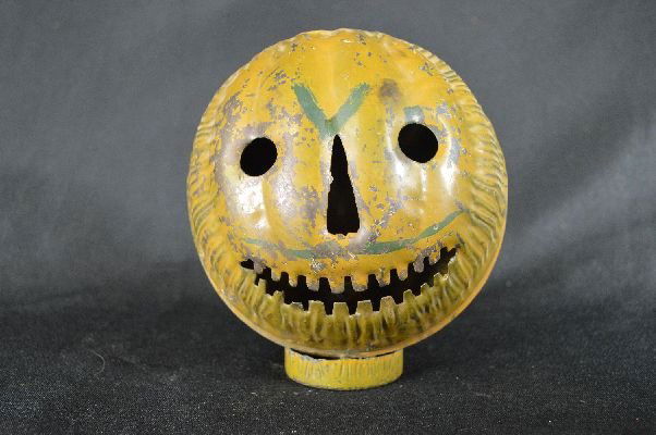 Tin lithographed political jack-o-lantern: Tin lithographed political jack-o-lantern, 7.5"T