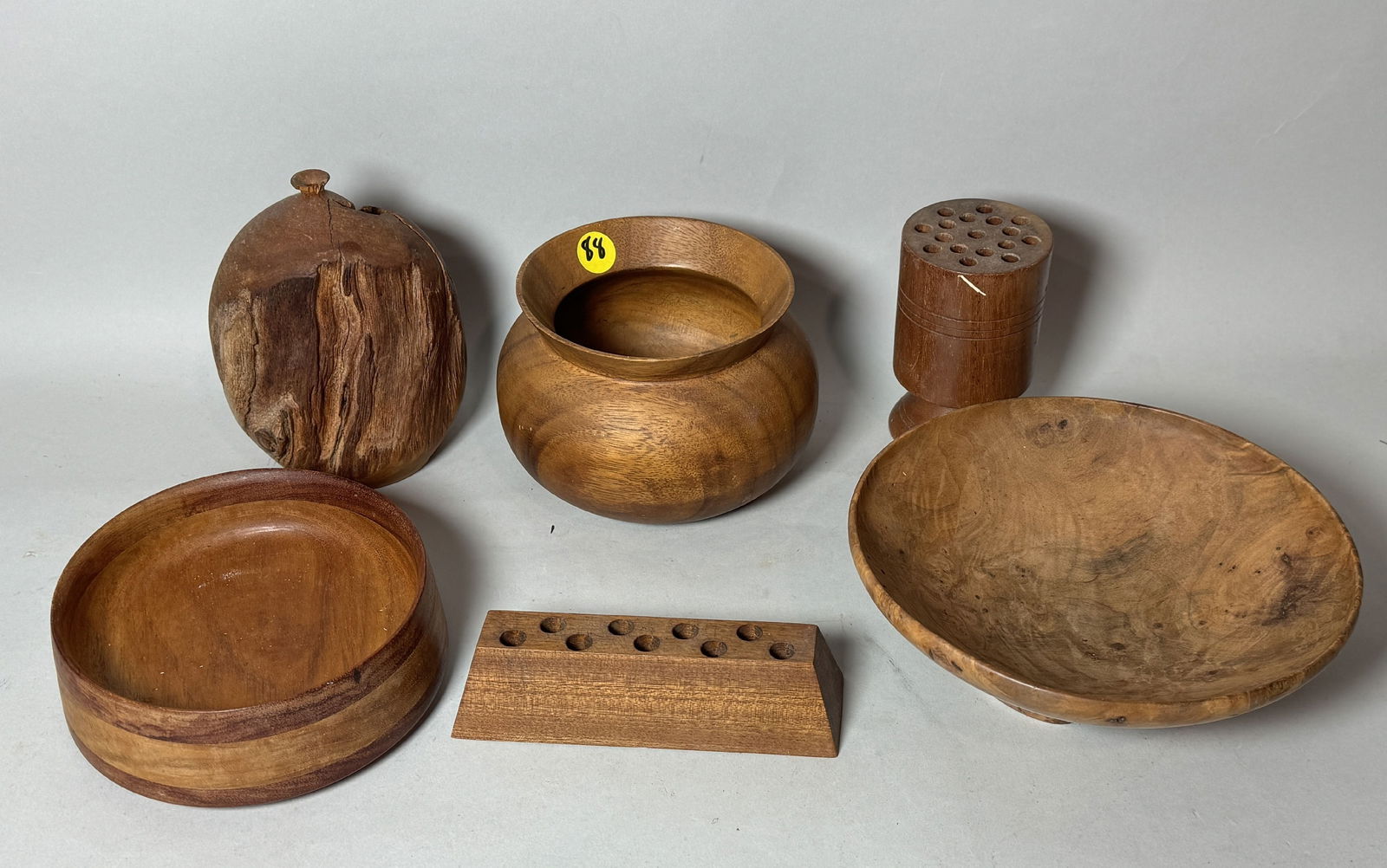 SIX PIECES MIDCENTURY MODERN TEAK WOODENWARE, 7" AND SMALLER (1 of 9)