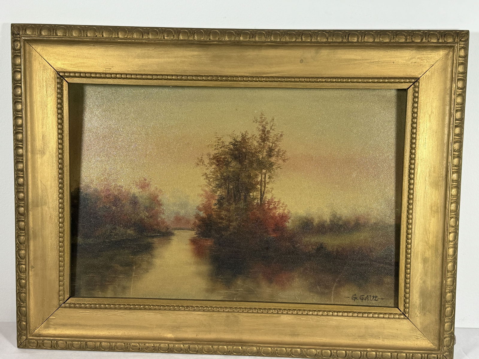 G GAUL OIL PAINTING ON BOARD, HUDSON RIVER VALLEY SCHOOL. 17" X 23.5" FRAMED AND 11.5" X 17" SIGHT (1 of 6)