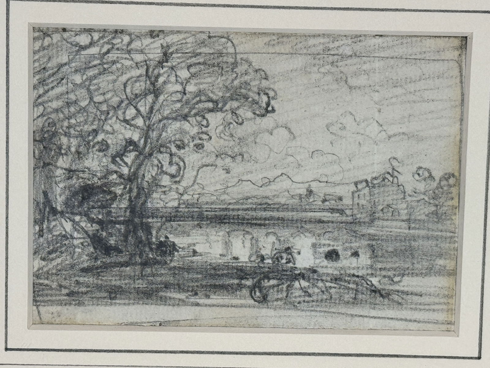 JOHN VARLEY PENCIL ON PAPER, 11" X 9" FRAMED AND 3.5" X 2.5" SIGHT: JOHN VARLEY PENCIL ON PAPER, 11" X 9" FRAMED AND 3.5" X 2.5" SIGHT