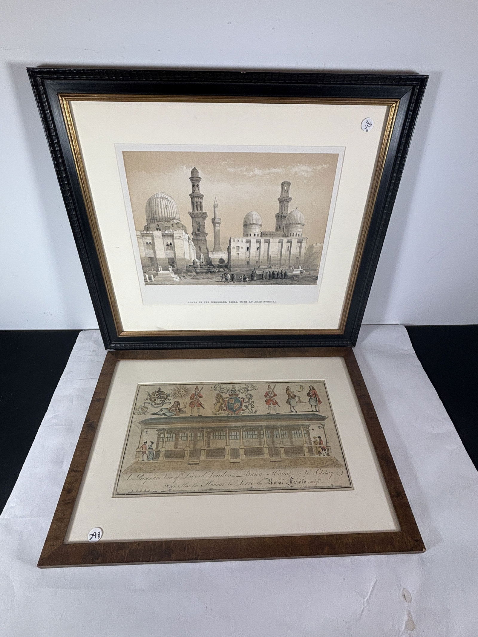 TWO EARLY PRINTS, ONE IS 21" X 15" FRAMED AND 14.75" X 8.25" SIGHT AND ONE IS 22" X 20" FRAMED AND (1 of 11)