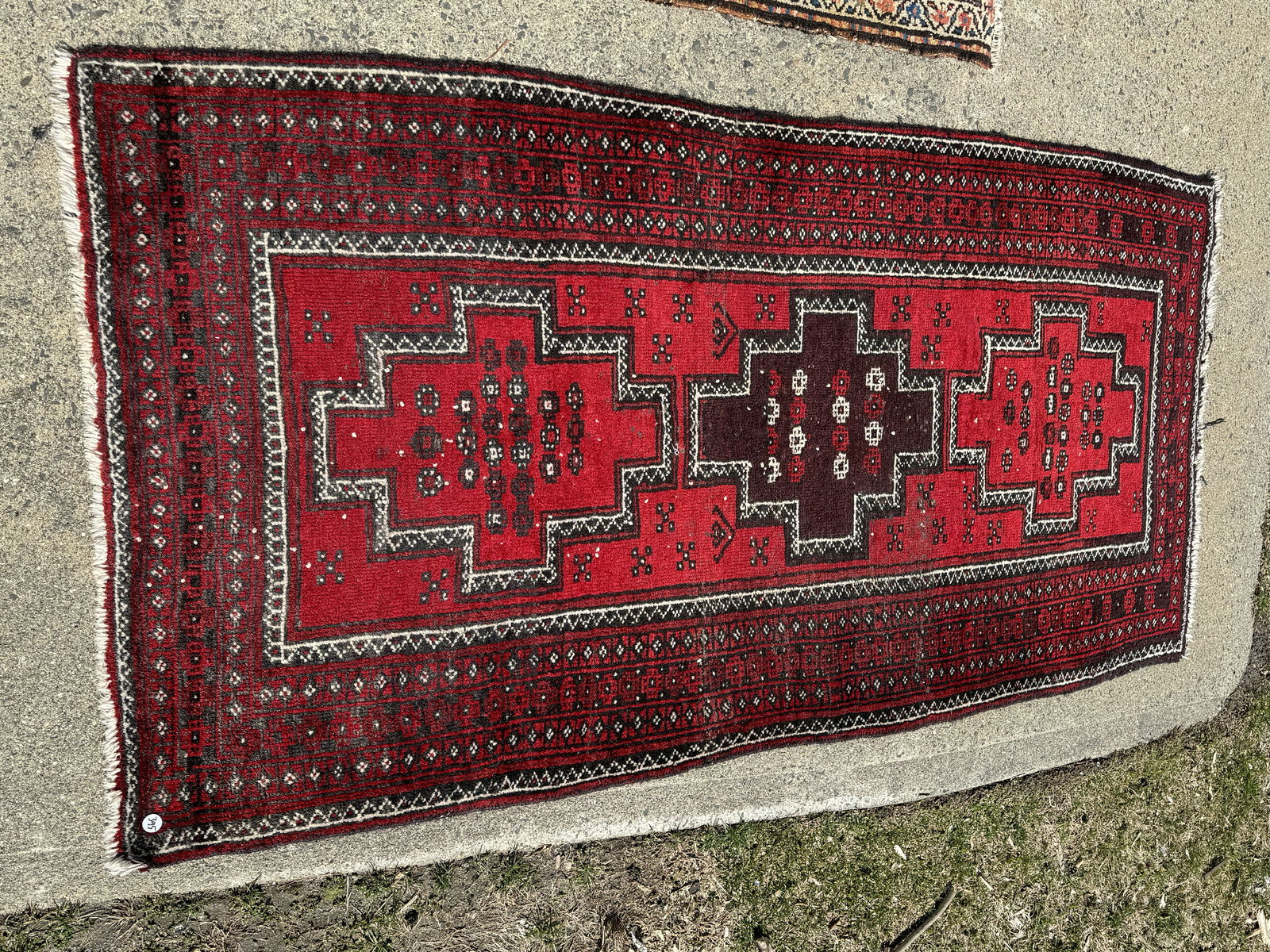 ANTIQUE PERSIAN MAT, 72" X 35" (1 of 5)