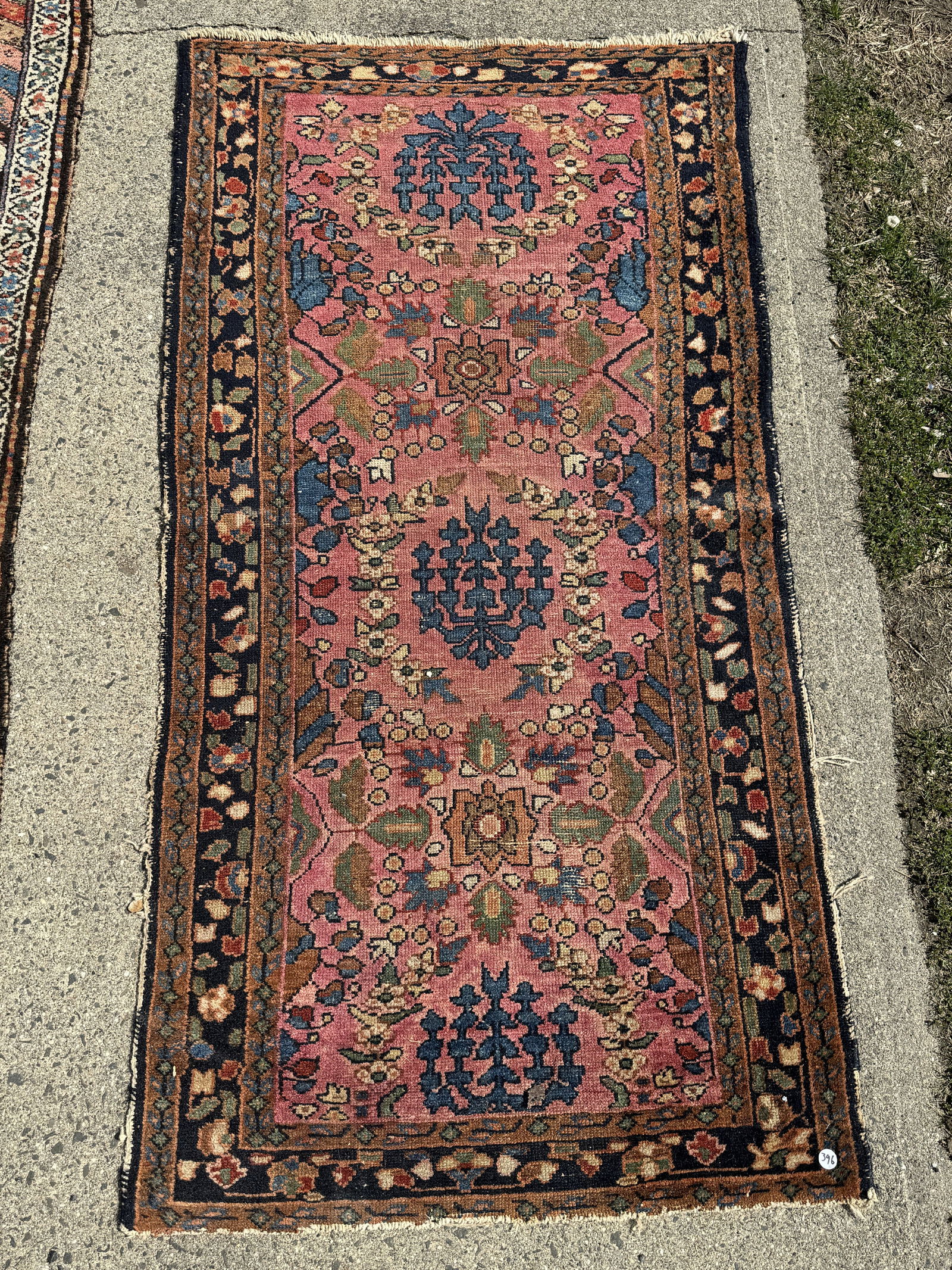 ANTIQUE PERSIAN MAT, 32" X 61" (1 of 3)