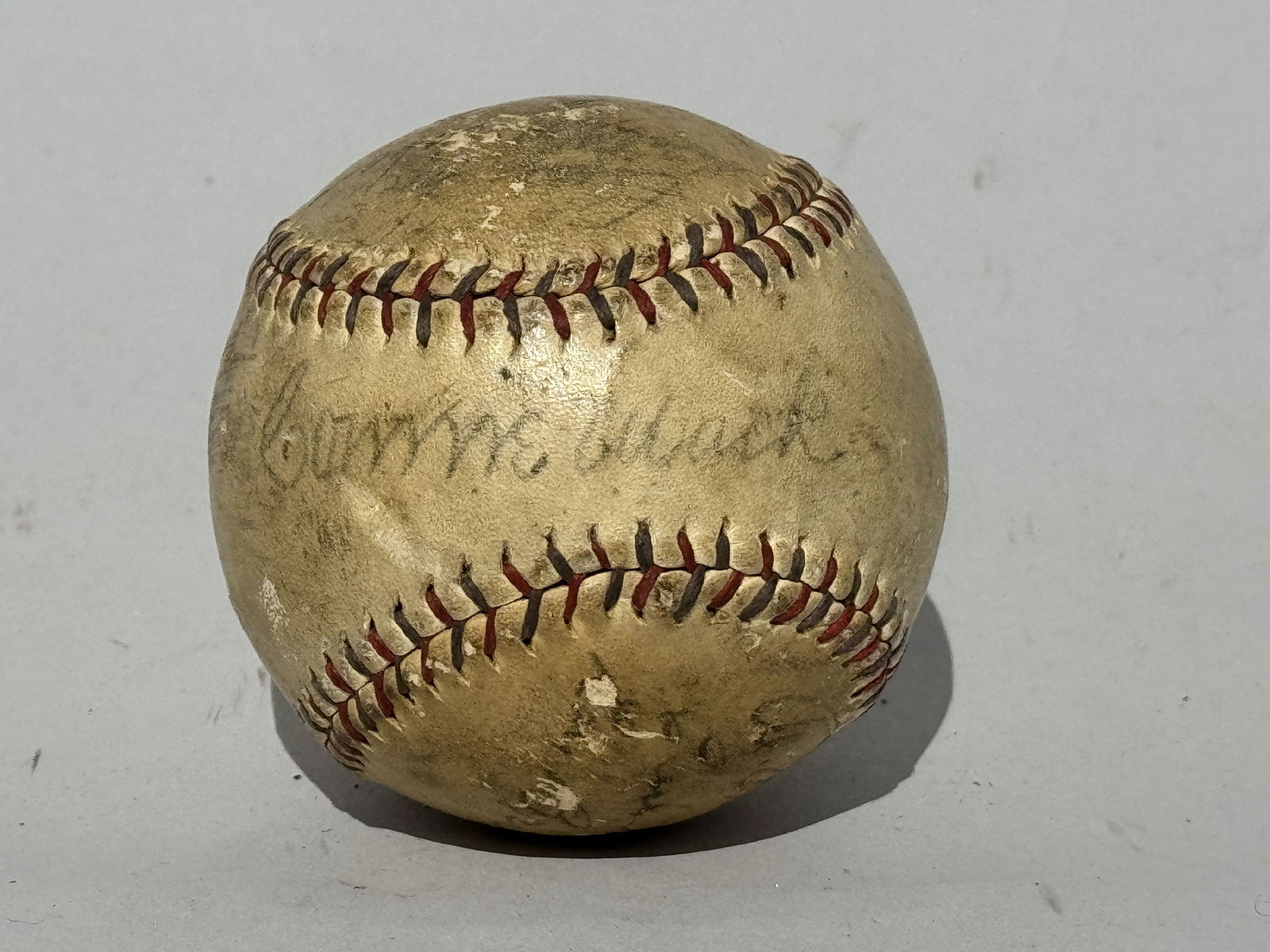 VINTAGE BASEBALL SIGNED BY CONNIE MACK AND OTHERS (1 of 7)