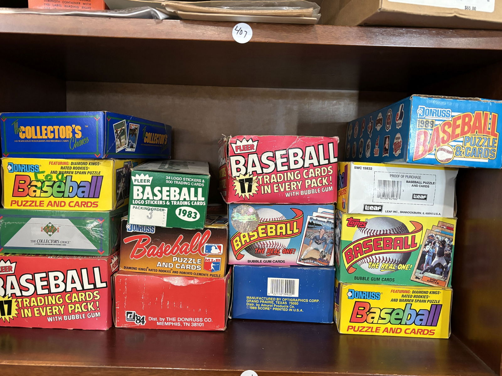 FOURTEEN BOXES BASEBALL CARDS, 1980S - 1990S (1 of 5)