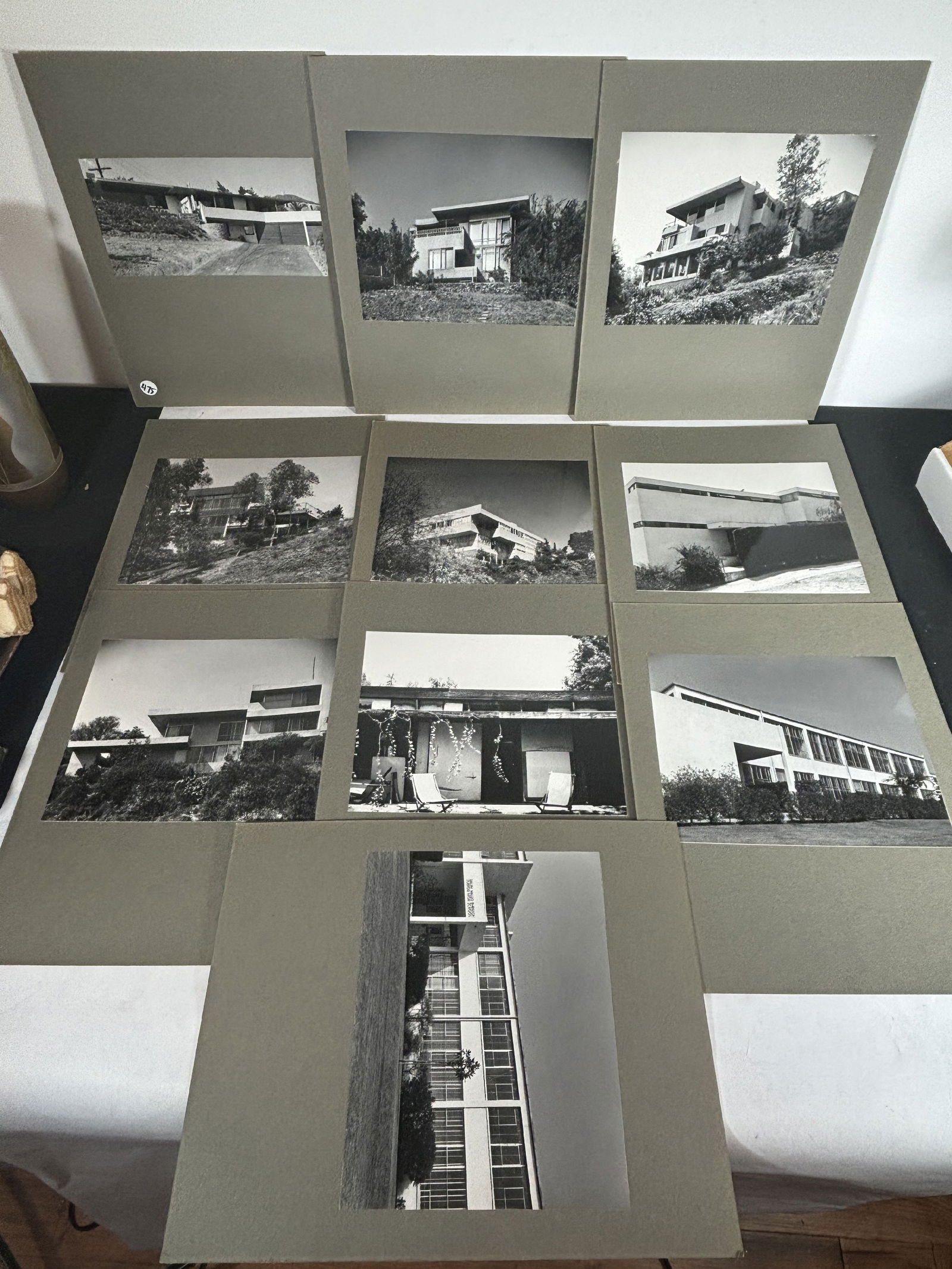 TEN PHOTOGRAPHS OF CALIFORNIAN ARCHITECTURE, SCHINDLER, CRAIG AIN. 11" X 14" BOARD SIZE, PRINTS VARY (1 of 13)