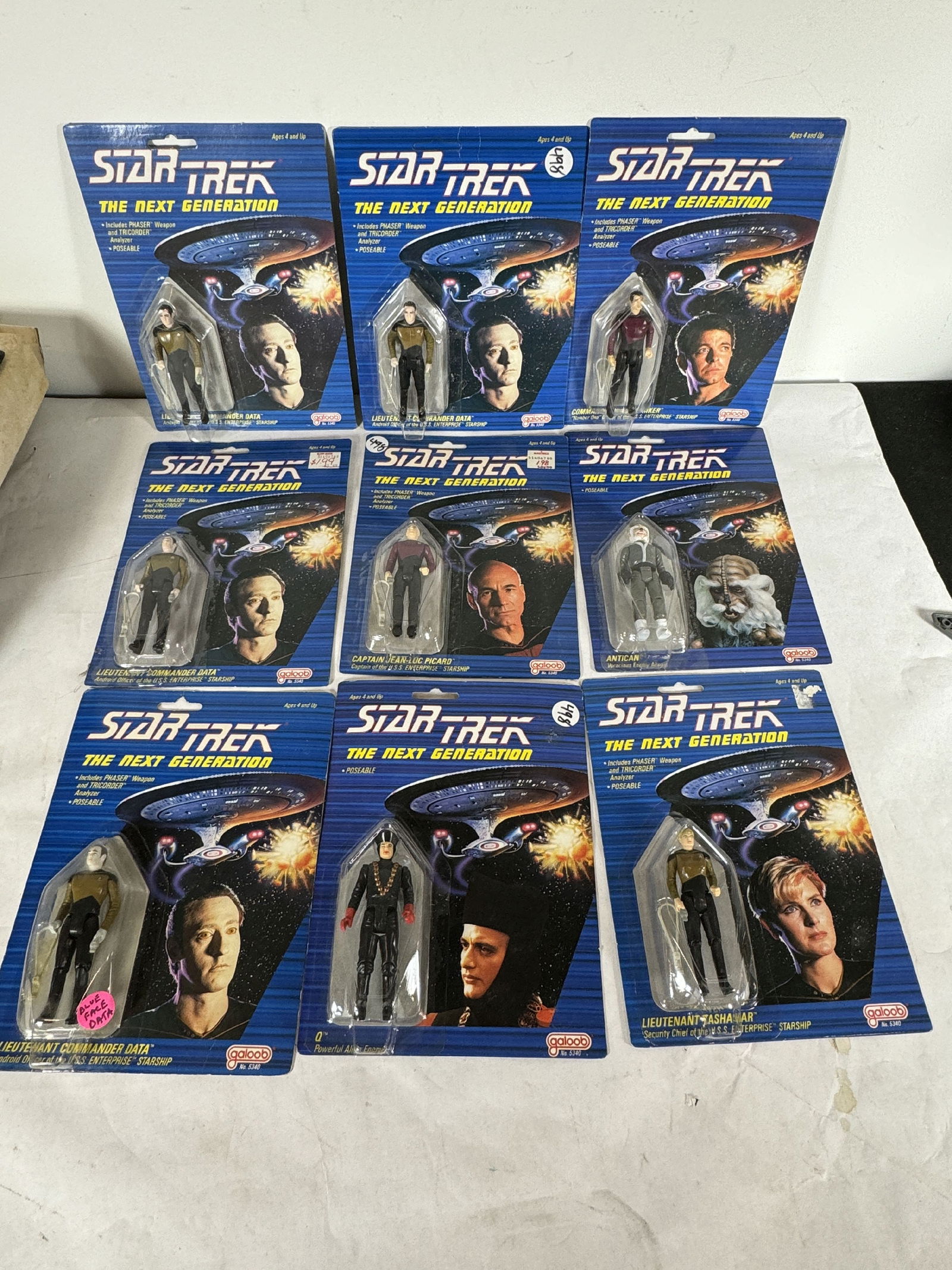 EIGHT STAR TREK NEXT GENERATION ACTION FIGURES (1 of 4)