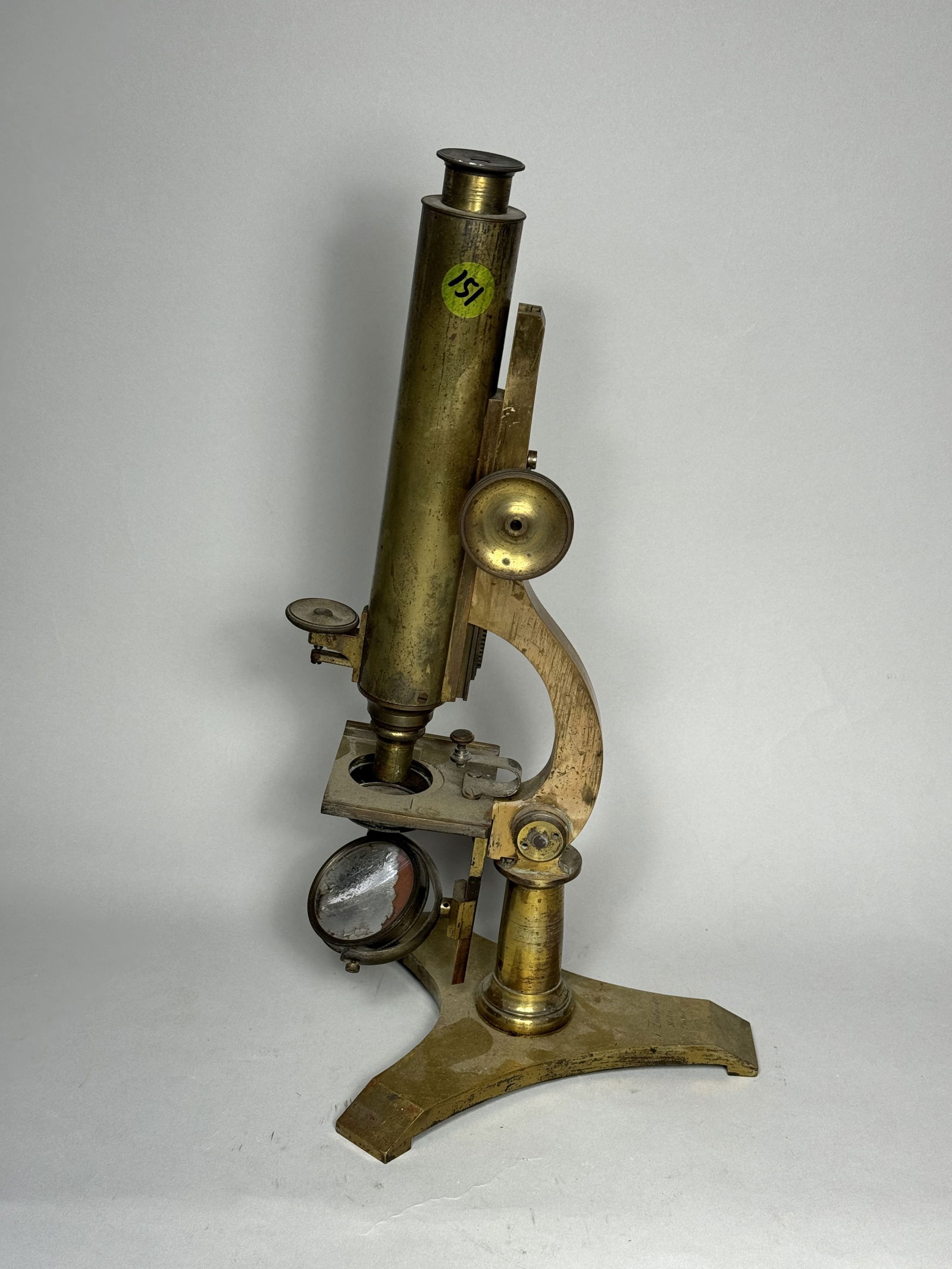 ANTIQUE BRASS MICROSCOPE (1 of 5)