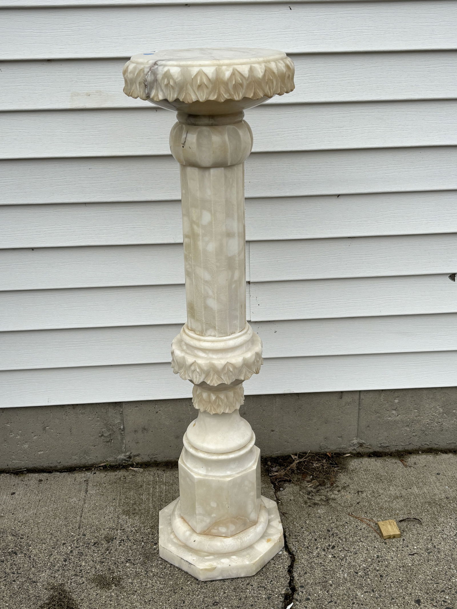 ITALIAN MARBLE PEDESTAL (1 of 4)