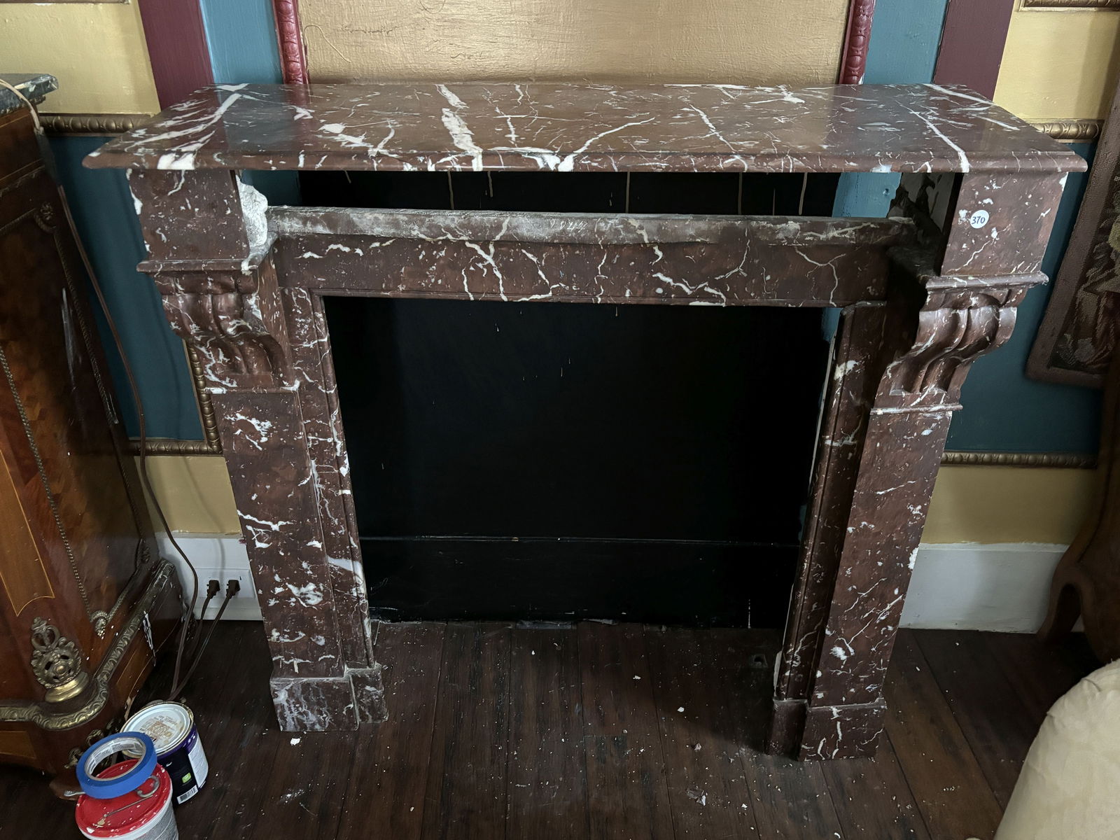 ROSE MARBLE FIREPLACE MANTLE (1 of 8)