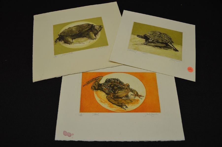 3 JACK COUGHLIN PRINTS, FROGS & TURTLES: 3 JACK COUGHLIN PRINTS, FROGS & TURTLES Jack COUGHLIN (1932) Add to portfolio - Estimate an artwork - Sell an artwork - Add to MyArtCollection Biography Birth place: Greenwich, CT Addresses: Montague,