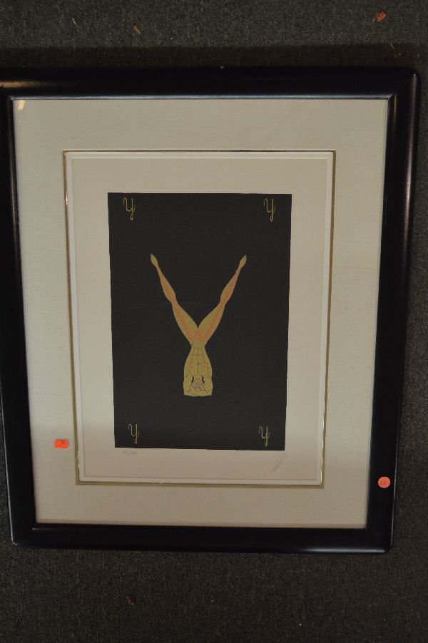 PENCIL SIGNED ERTE LETTER "Y" 11"X 16" SIGHT: PENCIL SIGNED ERTE LETTER "Y" 11"X 16" SIGHT