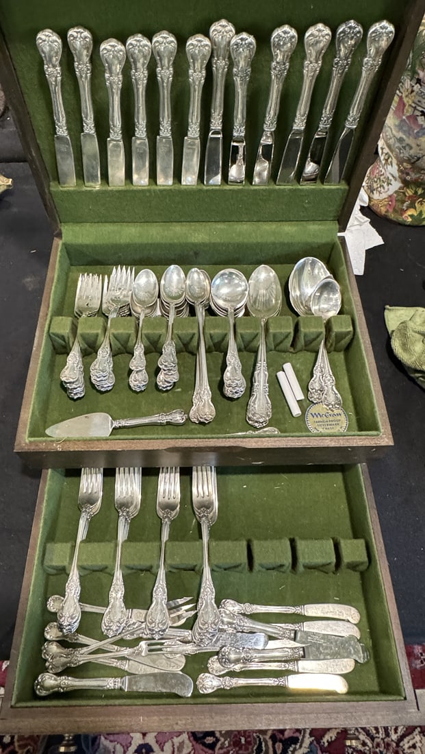 SERVICE FOR 12 TOWLE STERLING SILVER FLATWARE (1 of 7)