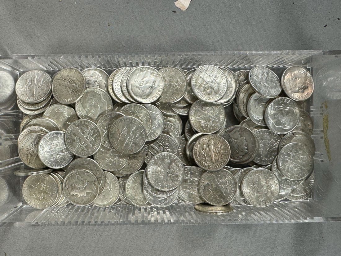 THREE ROLLS SILVER DIMES (1 of 2)