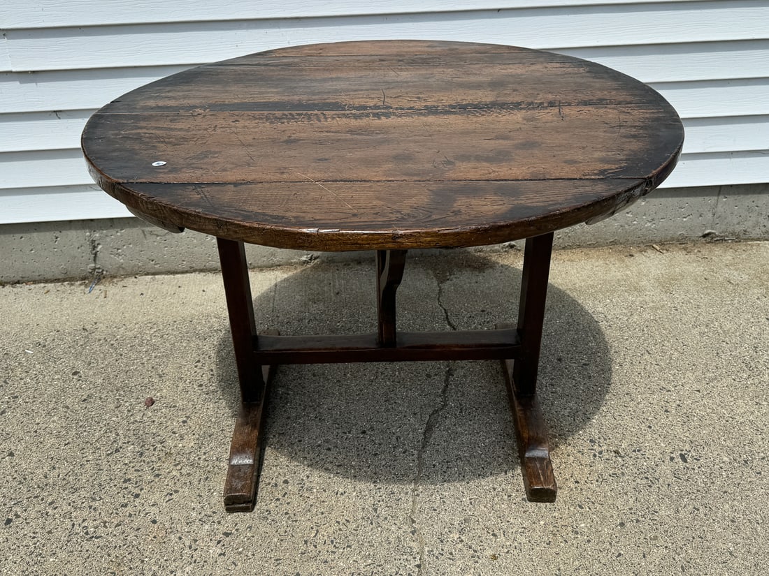 AN 18TH CENTURY FRENCH TILT TOP BREAKFAST TABLE, 38.5" DIAMETER X 28" TALL (1 of 8)