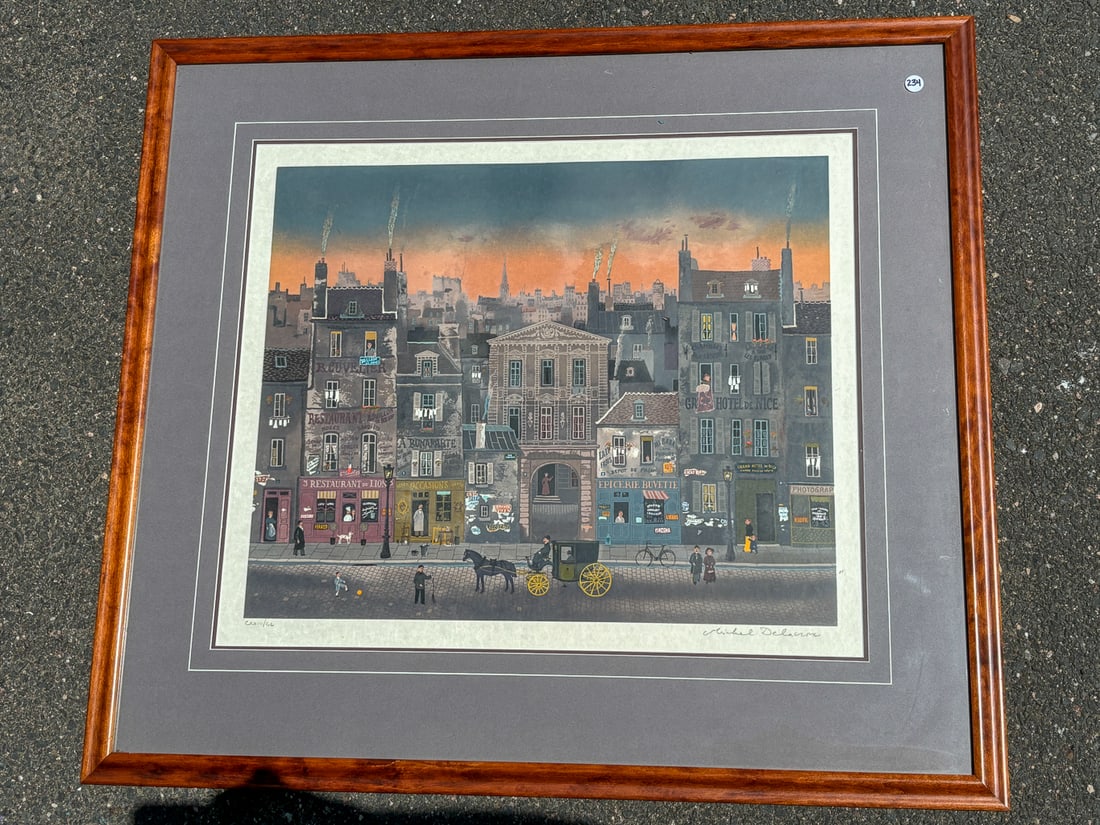 MICHAEL DELACROIX PENCIL SIGNED PRINT, 35.5" X 32.5" (1 of 9)