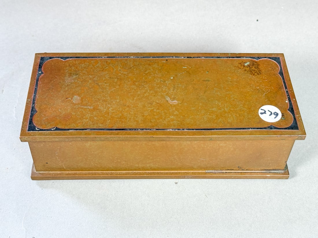 A SILVERCREST BRONZE HUMIDOR, 9" X 4" X 3" (1 of 4)