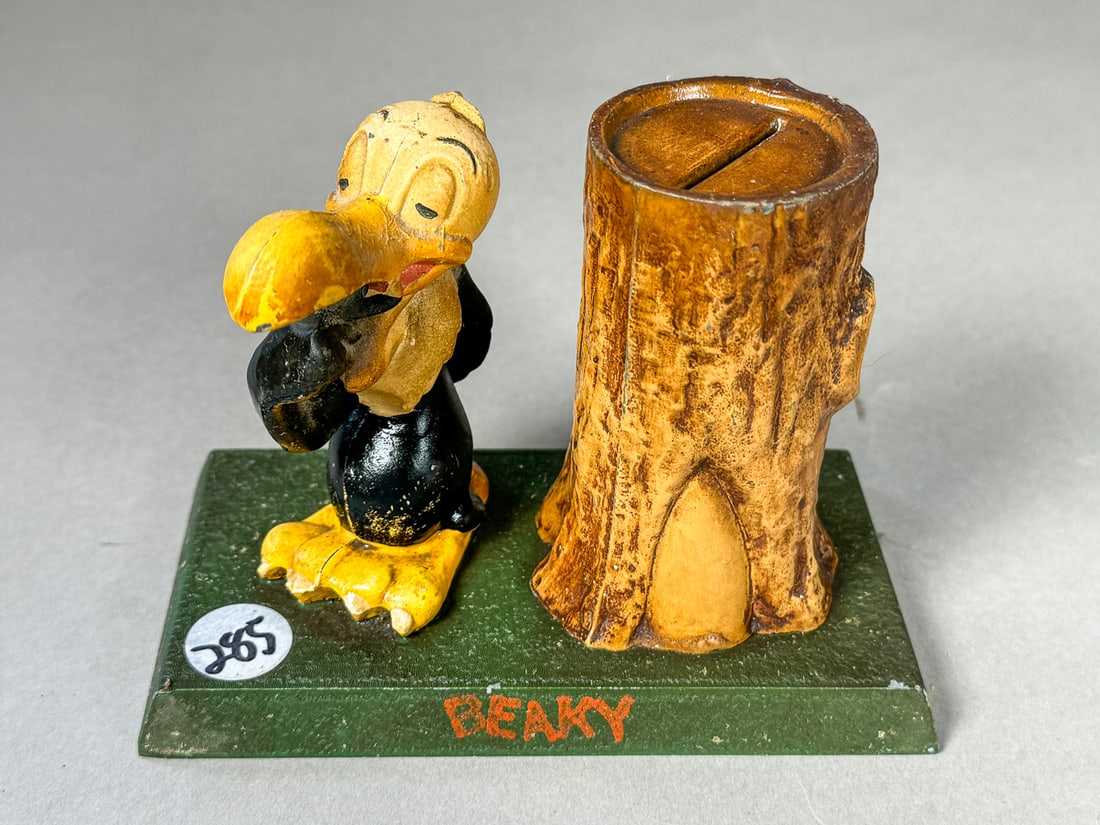 A BEAKY BANK, 5" X 5" X 3": A BEAKY BANK, 5" X 5" X 3"