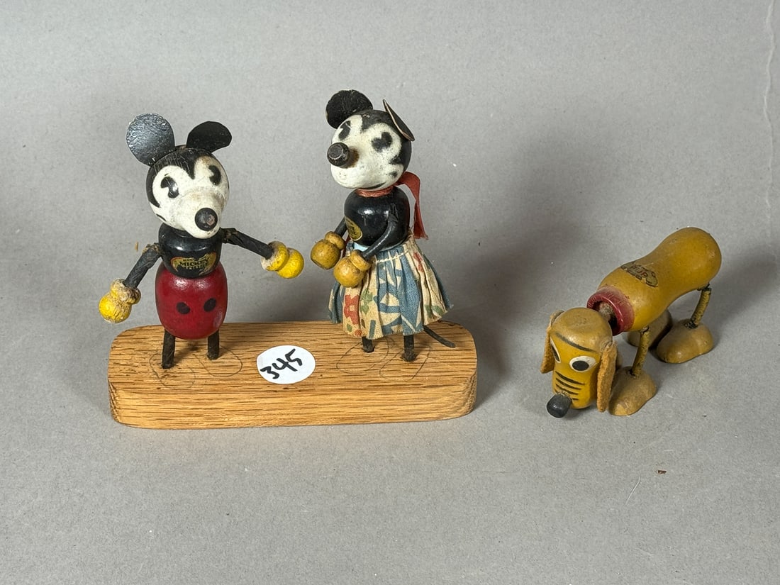 EARLY MICKEY, MINNIE, AND PLUTO, 4": EARLY MICKEY, MINNIE, AND PLUTO, 4"