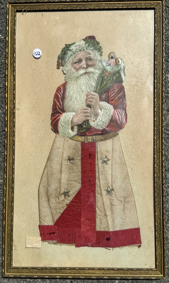 LARGE DIE CUT SANTA AND FABRIC ROBE, 19.5" X 10" DIE CUT ONLY (1 of 5)