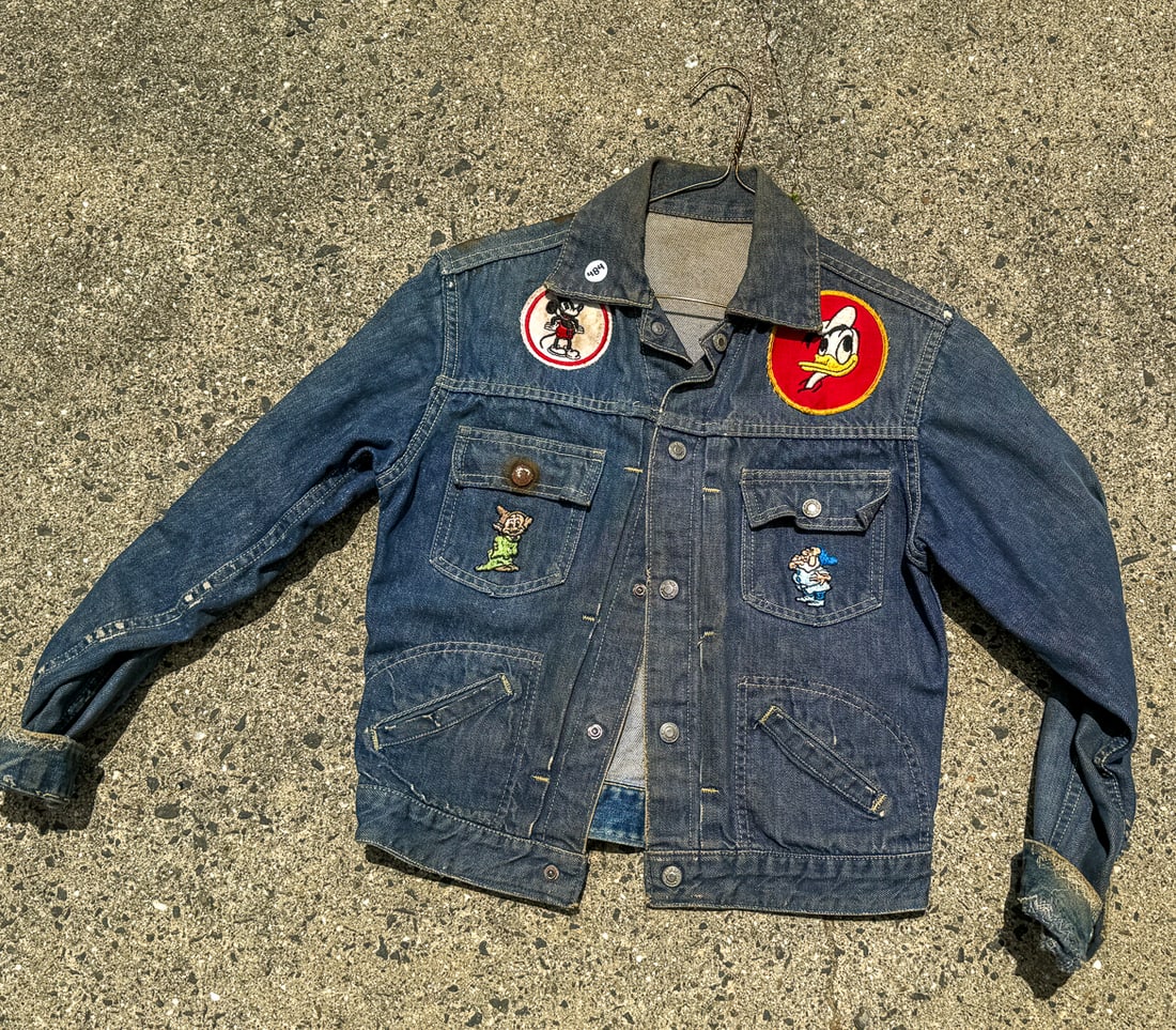 1960S  LEVIS DENIM JACKET WITH DISNEY CHARACTER PATCHES (1 of 4)