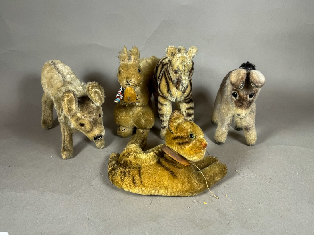 5 STEIFF ANIMALS: 5 STEIFF ANIMALS