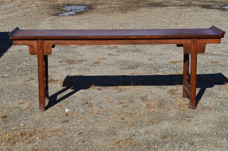 Huanghuali wood altar table: Huanghuali wood altar Table, very long and finely finished. 87x16x32"