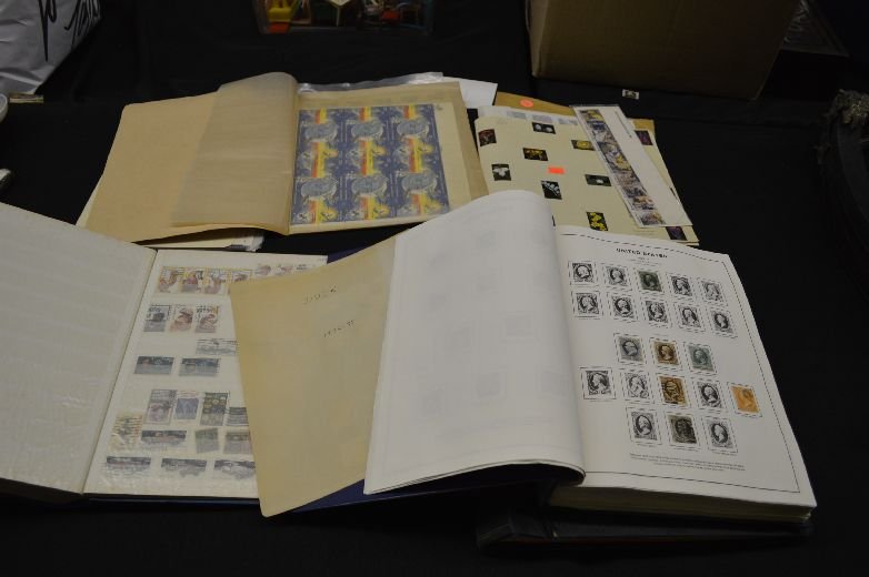 US stamps, mint sheets, albums: Loose US stamps, mint sheets, albums