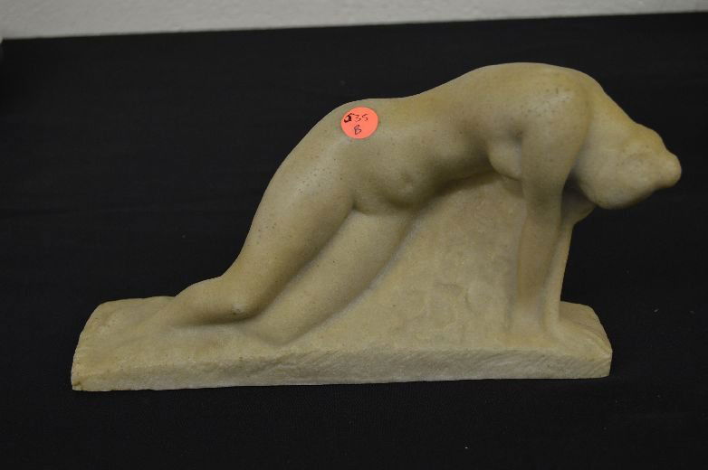 VINCENT GLINSKEY SOAPSTONE CARVING: VINCENT GLINSKEY SOAPSTONE CARVING OF A NUDE. 9" LONG. Vincent GLINSKY (1895-1975) Add to portfolio - Estimate an artwork - Sell an artwork - Add to MyArtCollection Biography Birth place: Russia Death