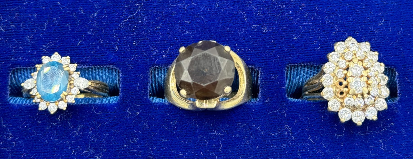 THREE 14K GOLD GEMSTONE RINGS, 19.55 GRAMS (1 of 8)