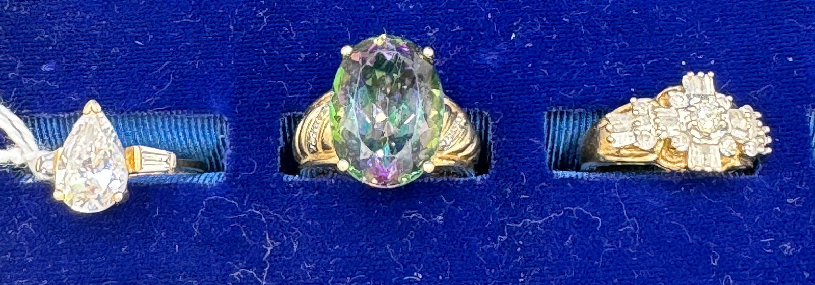 THREE 10K GOLD GEMSTONE RINGS, 16.75 GRAMS (1 of 9)