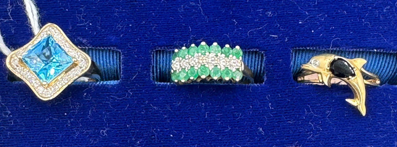 THREE 10K GOLD GEMSTONE RINGS, 8.17 GRAMS (1 of 10)