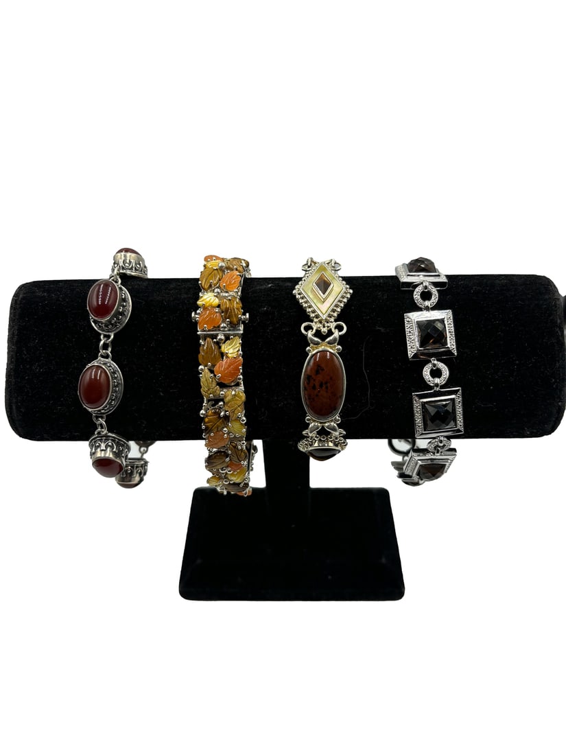 STERLING SILVER JEWELRY LOT W/ BLACK STONES, 169 GRAMS (1 of 2)