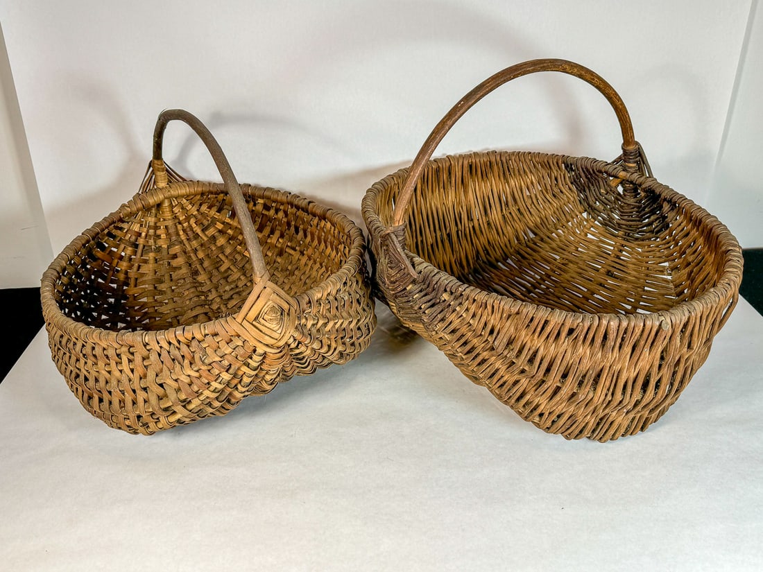 TWO ANTIQUE BASKETS (1 of 4)