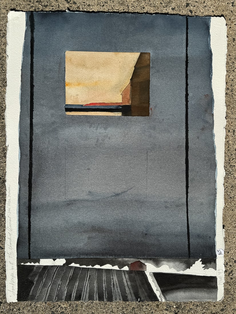 ROBERT REID ABSTRACT WATERCOLOR, 30" X 23" (1 of 3)