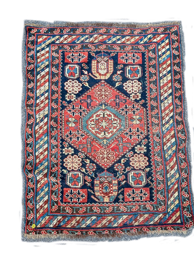 PERSIAN AREA RUG, 37" X 49": PERSIAN AREA RUG, 37" X 49"