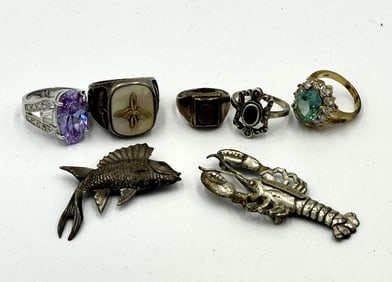 LOT OF STERLING SILVER JEWELRY