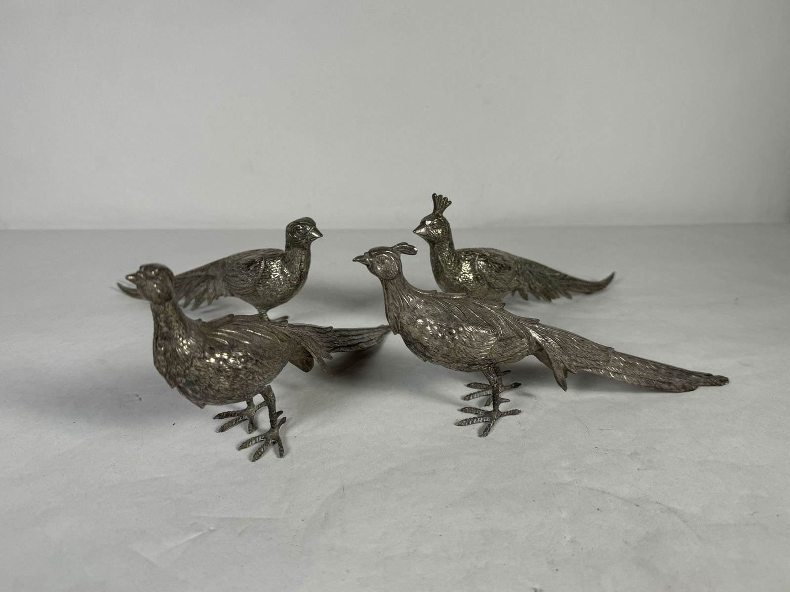 FOUR SILVER WILD TURKEYS 9" L X 4" T (1 of 6)