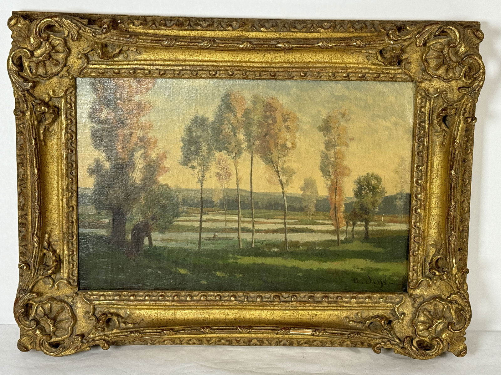 ALEXANDRE SEGE FRENCH 20TH CENTURY IMPRESSIONIST LANDSCAPE 12" X 15.5" FRAMED, 7.5" X 11.5" SIGHT (1 of 6)