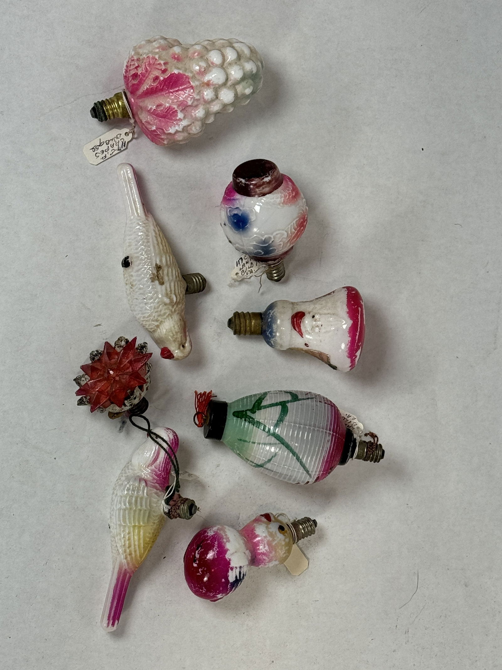 6 RARE CHRISTMAS LIGHT BULBS 4" AND SMALLER (1 of 3)