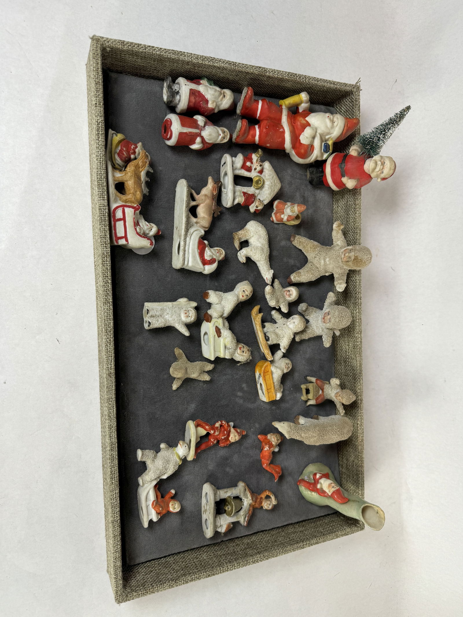 COLLECTION OF VICTORIAN GERMAN PORCELAIN SNOWBABIES AND CHRISTMAS FIGURINES 4" AND SMALLER (1 of 5)