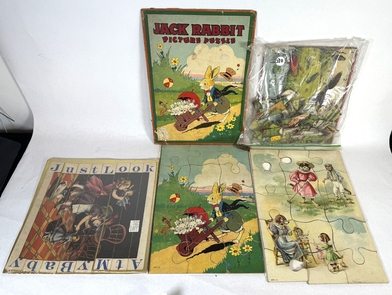 9 VICTORIAN LITHOGRAPHED PUZZLE WITH SECTIONAL BIRDS 14" X 10" AND SMALLER (1 of 7)